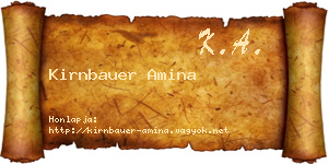 Kirnbauer Amina névjegykártya